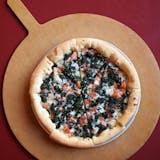 Dave's Fave Pizza with Garlic Spinach & Fresh Tomato