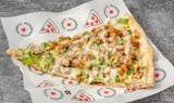 Caesar Salad with Chicken Pizza Slice