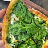 Spinach Kale Pesto Pizza