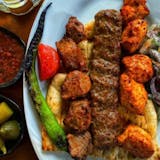 Lamb Adana and Lamb Shish Kebab Platter