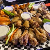 30 Pieces of Wings with 3 Sauces