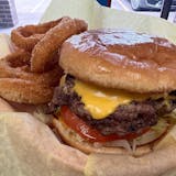 3. Cheeseburger, Onion Rings, & Drink
