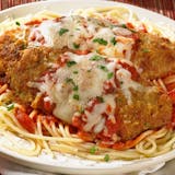Veal Parmesan with Spaghetti