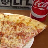 Cheese Pizza Slice & Can of Soda Lunch