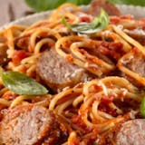 Spaghetti with Sausage, Peppers & Onions Catering