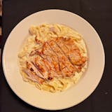 Fettuccine Alfredo with Grilled Chicken Breast