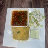 Chick pea curry with rice