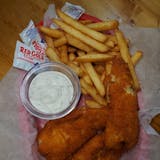 Flounder Fritters with Fries
