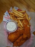 Flounder Fritters with Fries