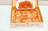 Small Cheese Pizza 10" & 10 Party Wings Special