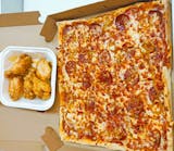 Medium Cheese Pizza 12" & 5 Party Wings Special