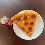 Slice Pizza & Can of Soda Special