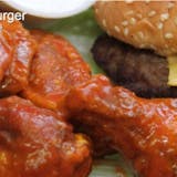 Cheese Burger with Buffalo Wings