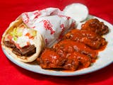 Gyro with Buffalo Wings