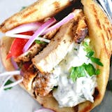 Chicken Gyro with Fries & Can of Soda