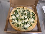 Tomato & Spinach White Pizza