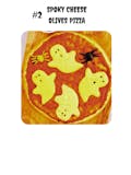 # 2 Spoky Cheese Olives Pizza