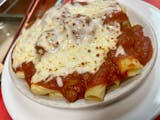 Baked Rigatoni with Meat Sauce & Mozzarella Cheese