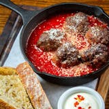 Meatballs, Tomato Sauce, Sourdough & Aioli
