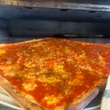 UP side down Sicilian pizza.