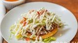 2 Al Pastor Sope ( pork with pineapple and onion)