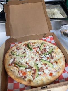 Avocado Chicken Ranchera Pizza