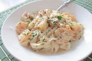 Shrimp Fettuccine Alfredo Lunch