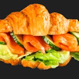 Fresh Croissant with Smoked Salmon Breakfast
