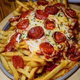 Loaded pepperoni cheese fries