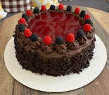 9" Triple Chocolate Raspberry Cake