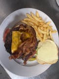 Cheddar & Bacon Mushroom Burger Lunch