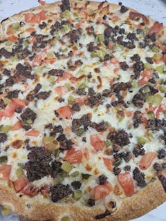 Cheeseburger pizza