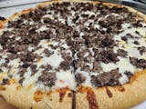 Steak pizza