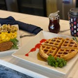 Belgian Waffle Platter Breakfast