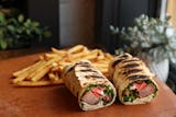 Beef Shish Wrap with French Fries