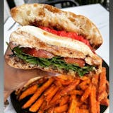 Caprese Sandwich with fries or side salad