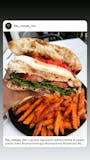 Caprese Sandwich with fries or side salad