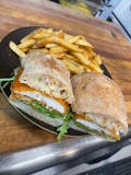 Buffalo Chicken Sandwich w/ fries or side salad