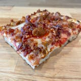Detroit Style Plain Pizza Slice with Two Toppings