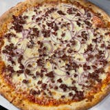 Bacon and Onion New York Style Pizza