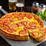 Four Cheese Pesto Deep Dish Pizza