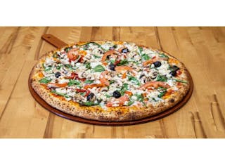 Mediterranean Spinach Pizza