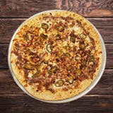 Chorizo bean Jalapeño pizza