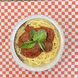Spaghetti with Red Sauce & Meatballs