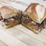 Cheesesteak, Onions & Peppers Sandwich