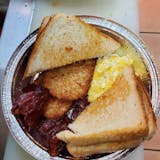 #5 Two Eggs with Meat, Home Fries & Toast Breakfast