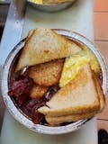 #5 Two Eggs with Meat, Home Fries & Toast Breakfast
