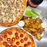XL 1-Topping Pizza & 10 Wings