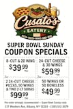 8 Cut Pizza & 20 Wings Special