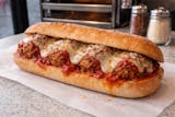 Meatball parmigiana hero
